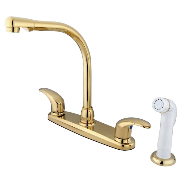 Legacy 8" Centerset Kitchen Faucet, Polished Brass